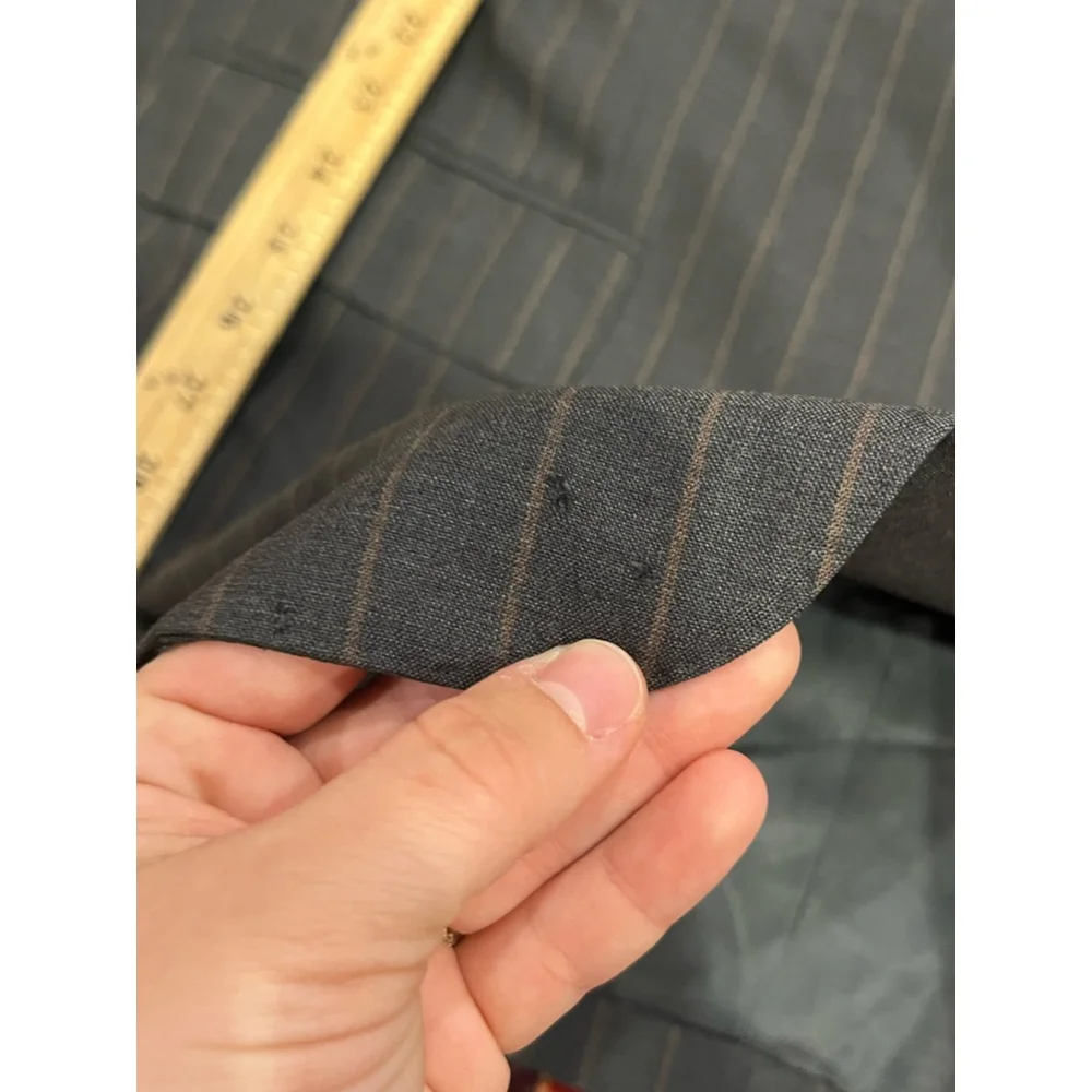 High Performance Ermenegildo Zegna Grey Wool Striped 2 Button Suit Coat Blazer